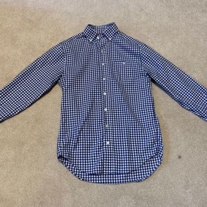 Vineyard Vines Classic Fit Tucker Long Sleeve Shirt Blue and White Size M
